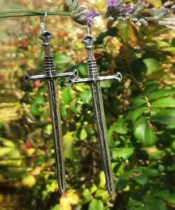 Cool Zinc Alloy Sword Earrings