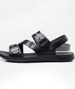 Summer Fashion Breathable Leather Men Beach Slippers