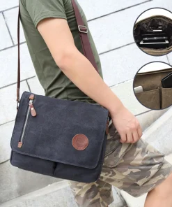 Men's Trendy Casual Canvas Shoulder Bag