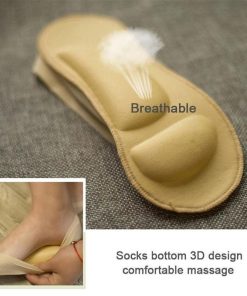 3D Foot Massage Padded Lady Invisible Socks