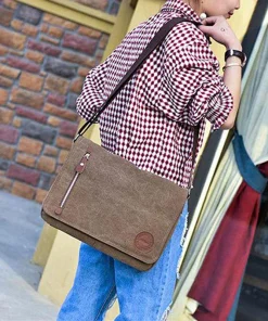 Men's Trendy Casual Canvas Shoulder Bag