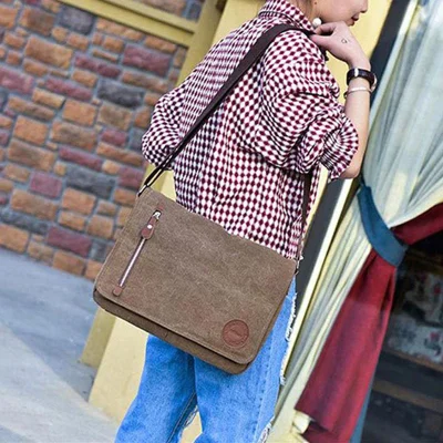 Men's Trendy Casual Canvas Shoulder Bag