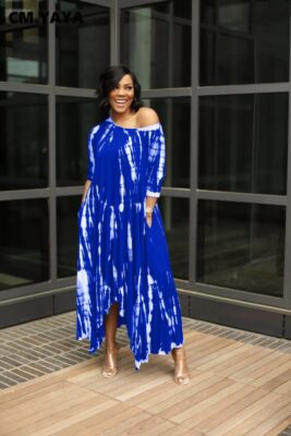 Loose Graffiti Tie – Dye Pocket Midi Dress