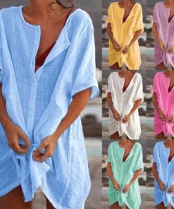 Cotton Loose Casual Womens Shirt