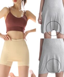 VSecret Double-Layer Front Crotch Ice Silk Safety Shorts