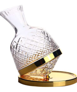 Elegant Crystal Spinning Glass Wine Decanter