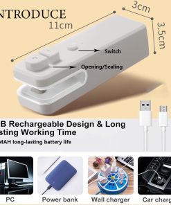 2-in-1 Magnetic Food Sealer