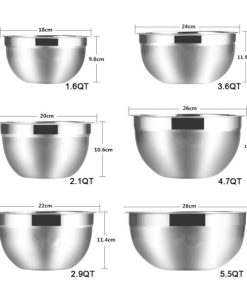 Stainless Steel Mixing Bowls (Set of 6)