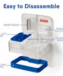 3 in 1 Pill Cutter Portable Medical Holder