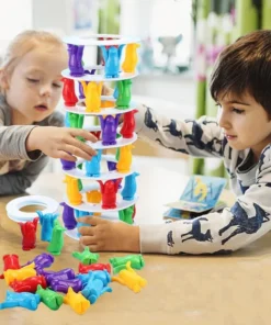 Penguin Tower Collapse Balance Toy