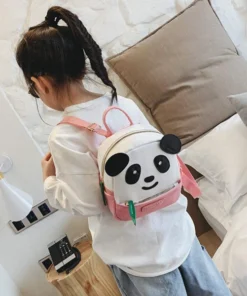 Polyester Cute Panda Backpack For School & Trips