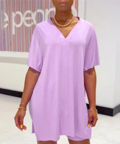 V Neck Dress & Shorts