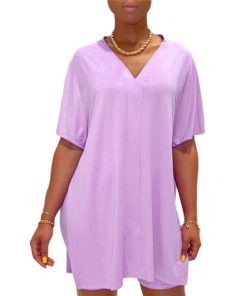 V Neck Dress & Shorts