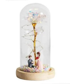 Galaxy Rose In Glass Dome