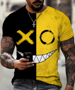 Men's T-Shirt 3D Print Graphic Optical Illusion Plus Size Short Sleeve Casual Tops