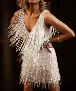 Sexy Elegant Party Tassels Dress