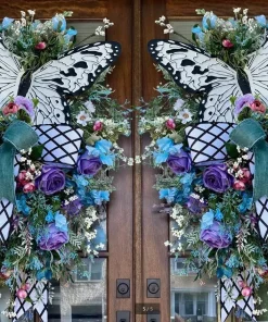 Rose Butterfly Wreath