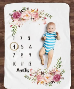 Baby Monthly Milestone Blanket