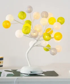 Creative Cotton Ball Tree Lamp
