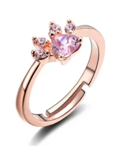 Cat Bear Dog Paw Ring for Women Jewelry Sets