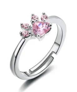 Cat Bear Dog Paw Ring for Women Jewelry Sets