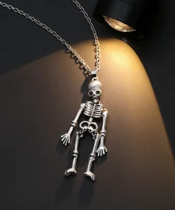 Retro Skeleton Man Necklace