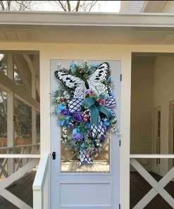 Rose Butterfly Wreath