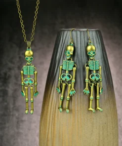 Retro Skeleton Man Necklace