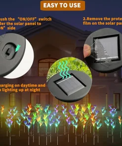Outdoor Solar Lily Flower LED Lights