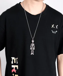 Retro Skeleton Man Necklace