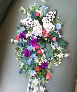 Rose Butterfly Wreath