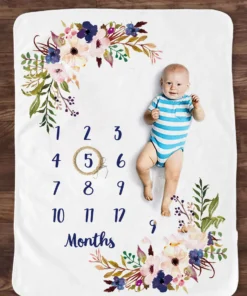 Baby Monthly Milestone Blanket