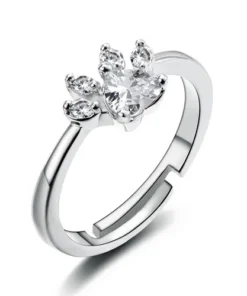 Cat Bear Dog Paw Ring for Women Jewelry Sets