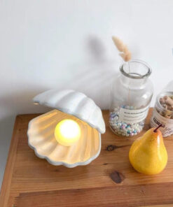 Ceramic Pearl Oyster Lamp