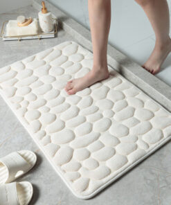 Cobblestone Embossed Bathroom Bath Mat