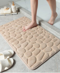 Cobblestone Embossed Bathroom Bath Mat