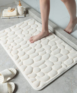 Cobblestone Embossed Bathroom Bath Mat