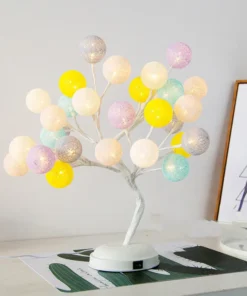 Creative Cotton Ball Tree Lamp