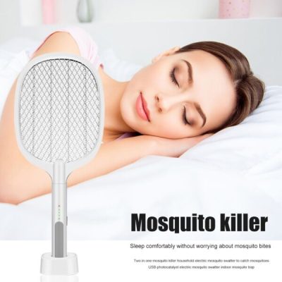 2-in-1 Electric Swatter & Night Mosquito Killing Lamp