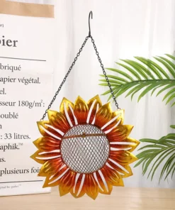 Hanging Metal Sunflower Bird Feeder