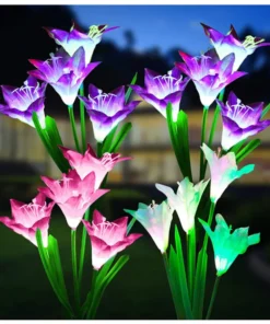 Outdoor Solar Lily Flower LED Lights