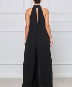 Halter Pleated Jumpsuit