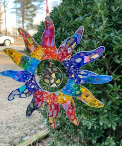 Rainbow Stained Acrylic Suncatcher