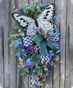 Rose Butterfly Wreath