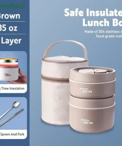 Portable Insulated Lunch Container Set
