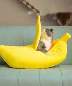 Winter Warm Cat Sleeping Banana Bag