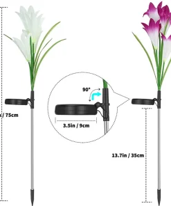 Outdoor Solar Lily Flower LED Lights