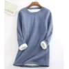 Casual Cotton Round Neck Solid Sweatshirt
