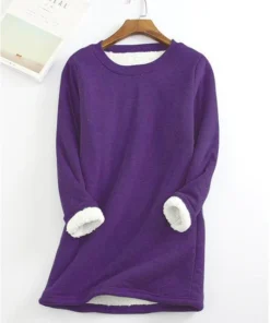 Casual Cotton Round Neck Solid Sweatshirt