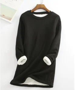Casual Cotton Round Neck Solid Sweatshirt